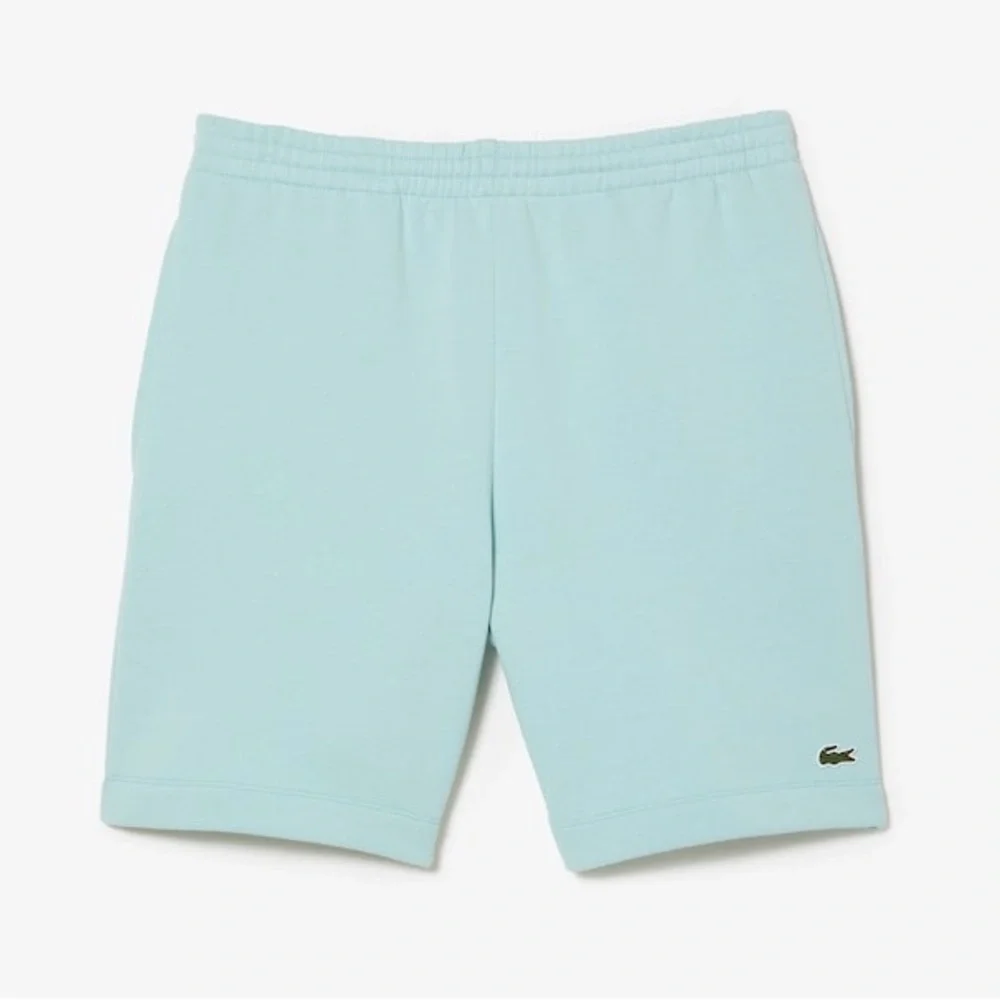 Lacoste Men’s Regular Fit Fleece Shorts – Aqua | Size Large | 8” Inseam - Picture 1 of 16